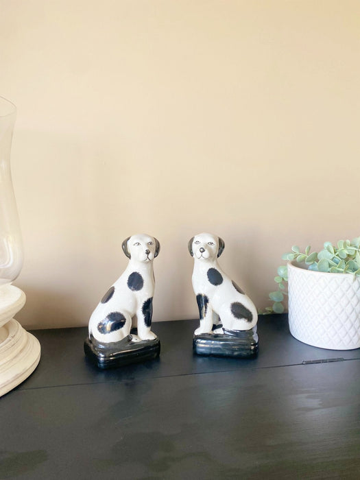 Black and White Porcelain Dog Ornaments - Kozeenest