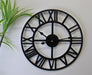 Black Metal Roman Numeral Wall Clock 39cm - Kozeenest