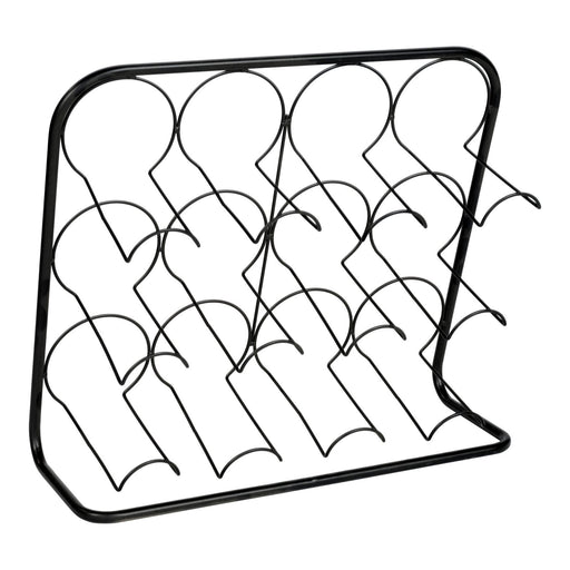 Black Metal Wire 12 Wine Bottle Holder - Kozeenest