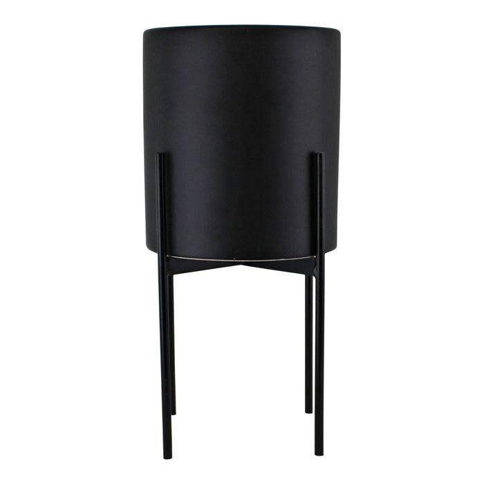 Black Planter Metal Stand 28cm - Kozeenest