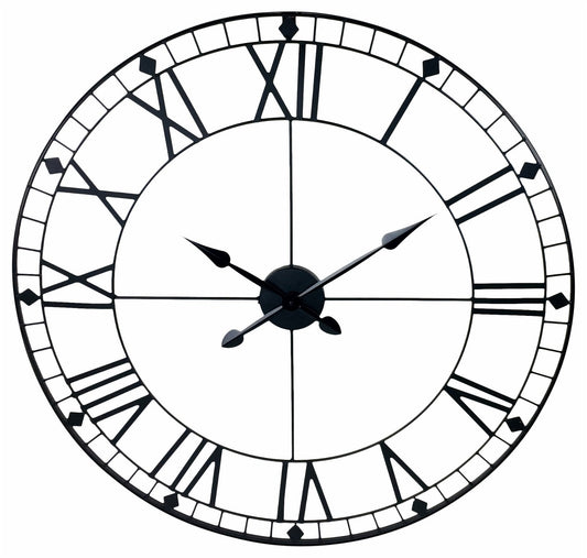 Black Roman Numeral Clock 88cm - Kozeenest