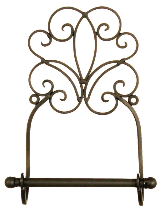 Black Scroll Wall Mounted Toilet Roll Holder - Kozeenest