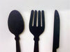 Black Three Piece Cutlery Wall Decoration 39cm - Kozeenest