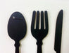 Black Three Piece Cutlery Wall Decoration 39cm - Kozeenest