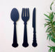 Black Three Piece Cutlery Wall Decoration 39cm - Kozeenest