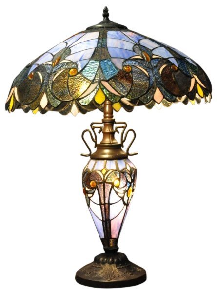 Blue Double Tiffany Lamp 68cm - Kozeenest