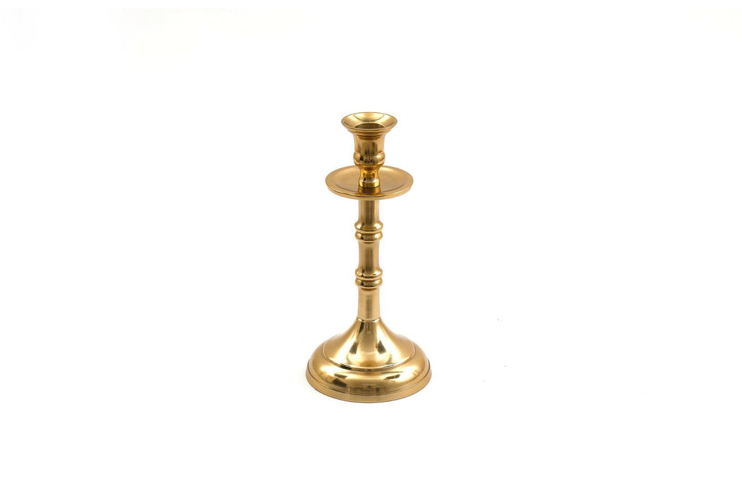 Brass Metal Dinner Candlestick 22cm - Kozeenest