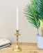 Brass Metal Dinner Candlestick 22cm - Kozeenest