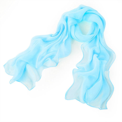 Bright Blue - Plain Chiffon - Kozeenest