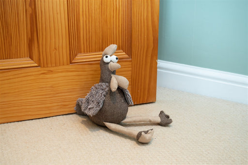 Brown Chicken Fabric Doorstop 36cm - Kozeenest