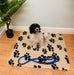 Brown Paw Print Fleece Throw 80cm - Kozeenest