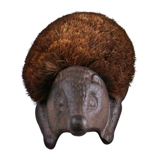 Cast Iron Garden Boot Brush, Hedgehog Design - Kozeenest