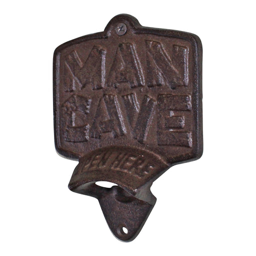 Cast Iron Wall Mounted Man Cave Bottle Opener - Kozeenest