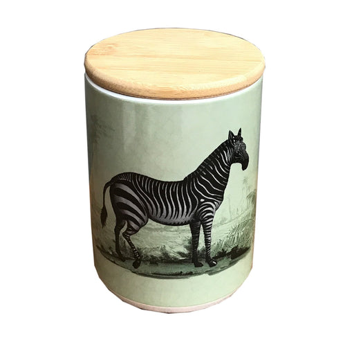 Ceramic Canister With Zebra - Kozeenest