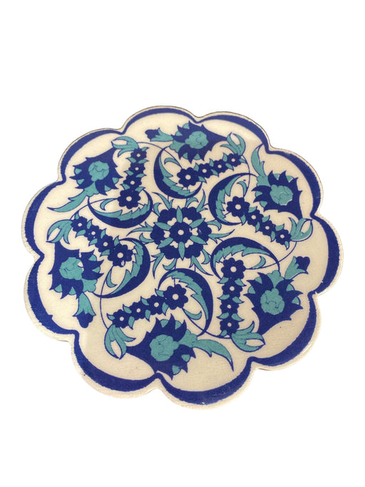 Ceramic Coaster Maya Navy 11 cm - Kozeenest