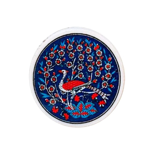 Ceramic Coaster Peacock Navy 10cm - Kozeenest