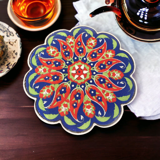 Ceramic Coaster Red 11cm - Kozeenest