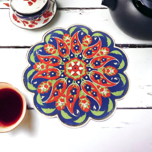 Ceramic Coaster Red 11cm - Kozeenest