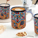 Ceramic Mug Tulip Navy Orange 8cm - Kozeenest