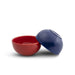 Ceramic Snack&Dip Bowls Set of 6 Matrix Blue&Red 8cm - Kozeenest