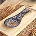 Ceramic Spoon Rest Flower Navy Black 24cm - Kozeenest