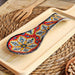 Ceramic Spoon Rest Flower Red Black 24cm - Kozeenest