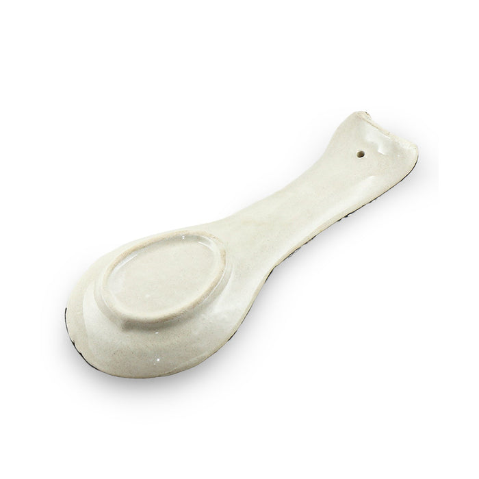 Ceramic Spoon Rest Tulip Black 24cm - Kozeenest