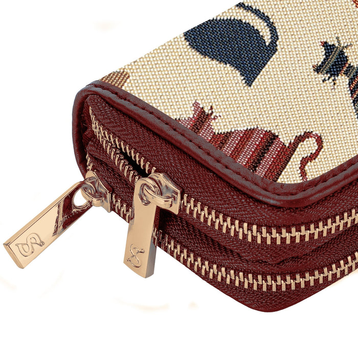 Cheeky Cat - Double Zip Purse - Kozeenest