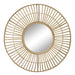 Circular Natural Rattan Effect Mirror 70cm - Kozeenest