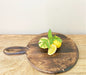 Circular Wooden Chopping Board With Carved Handle 39cm - Kozeenest