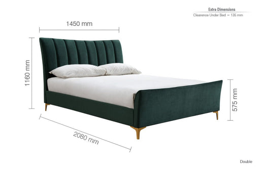 Clover Double Bed Green-1