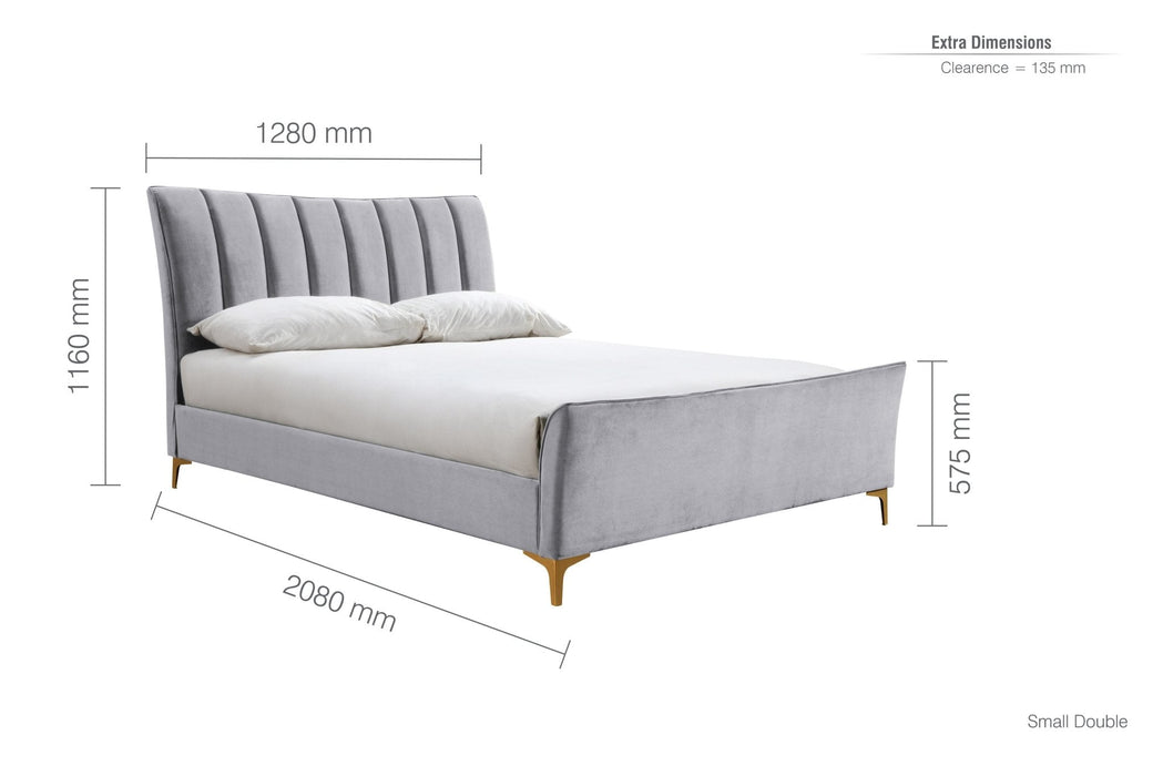 Clover Double Bed Grey-1