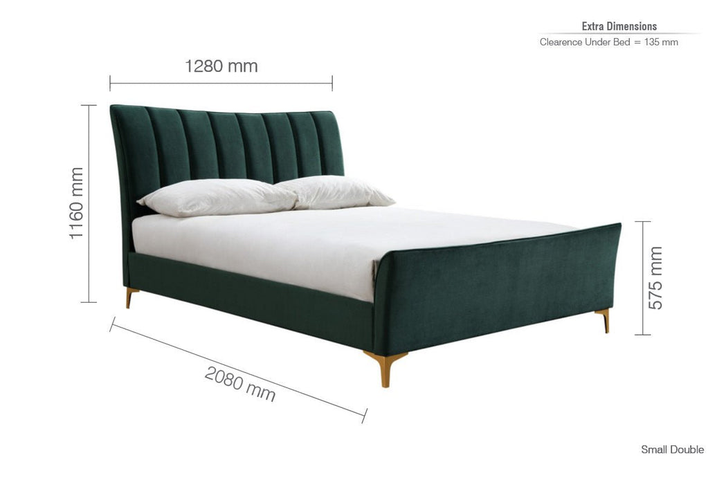 Clover Small Double Bed Green-1