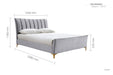 Clover Small Double Bed Grey-1