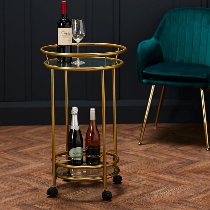 Collins Drinks Trolley Gold-1