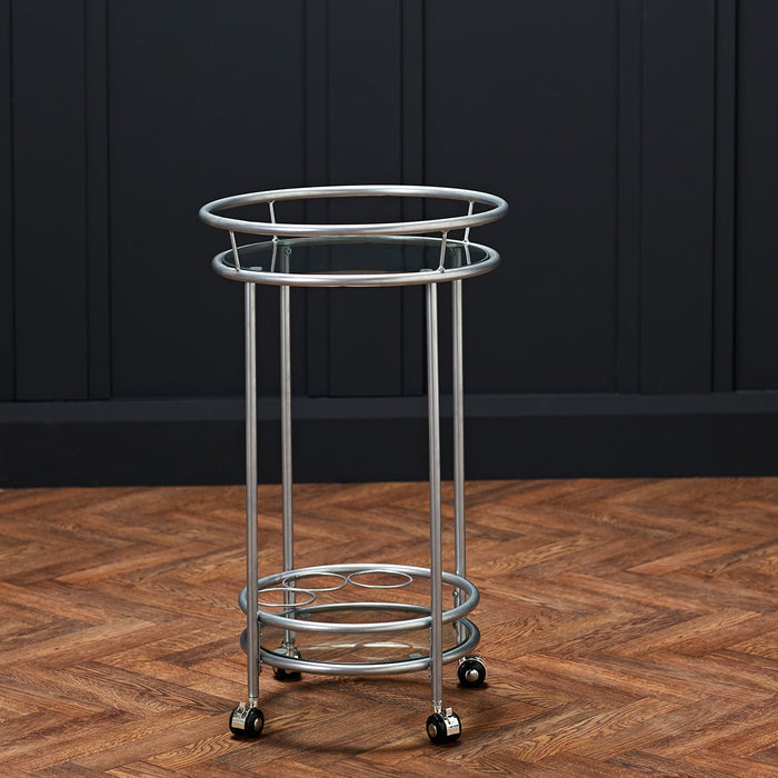 Collins Drinks Trolley Silver-0