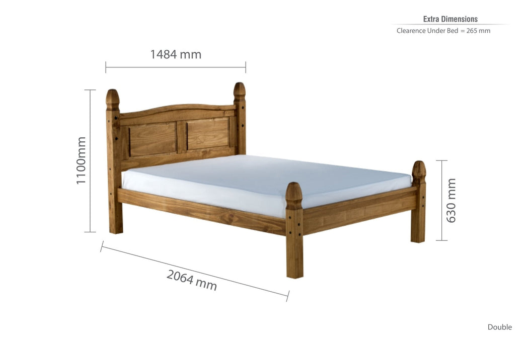 Corona Low End Double Bed Brown-1