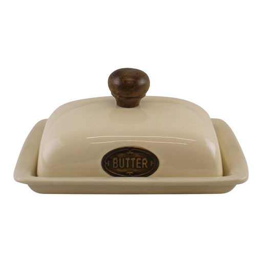 Country Cottage Cream Ceramic Butter Dish - Kozeenest