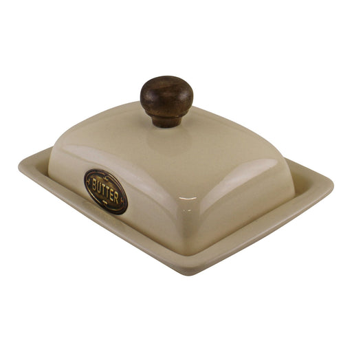 Country Cottage Cream Ceramic Butter Dish - Kozeenest