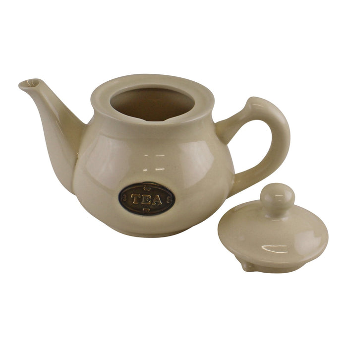 Country Cottage Cream Ceramic Teapot - Kozeenest