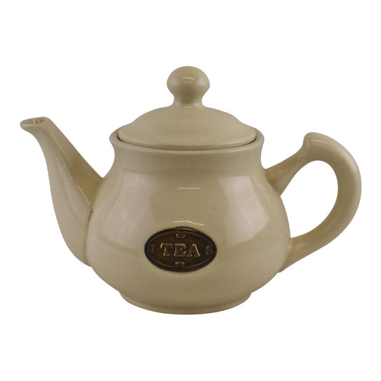 Country Cottage Cream Ceramic Teapot - Kozeenest