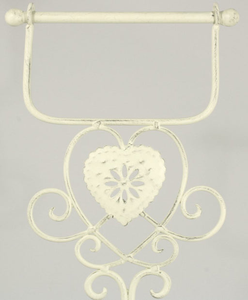 Cream Heart Standing Toilet Roll Holder - Kozeenest