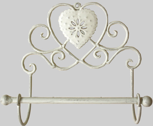 Cream Heart Toilet Roll Holder Wall Mounted - Kozeenest