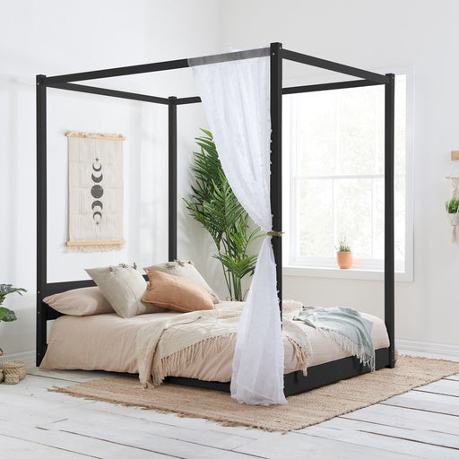 Darwin Four Poster King Bed Black-0