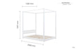 Darwin Four Poster King Bed White-1