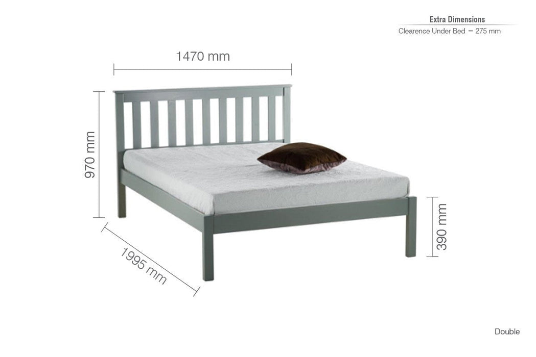 Denver Double Bed Grey-1