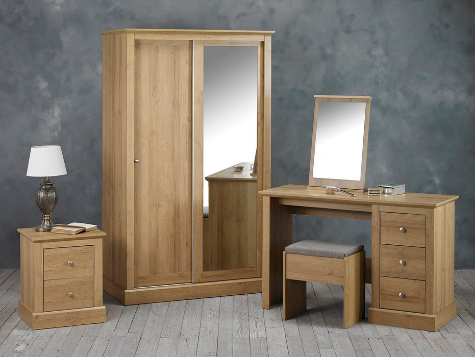 Devon 2 Door Sliding Wardrobe Oak-2