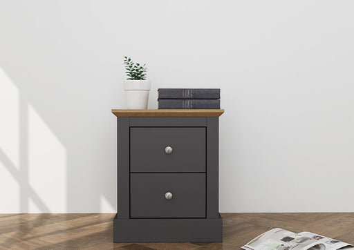 Devon Bedside Cabinet Charcoal-1