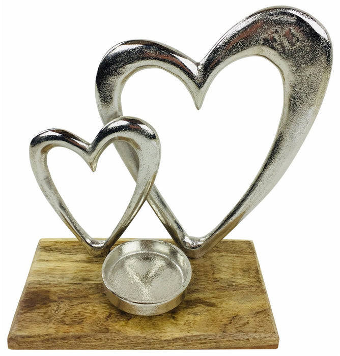 Double Heart Tealight Holder - Kozeenest