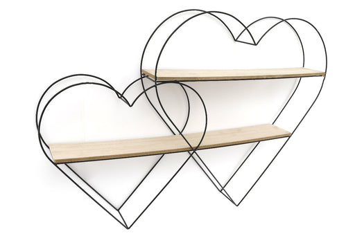 Double Heart Wall Shelf 83cm - Kozeenest